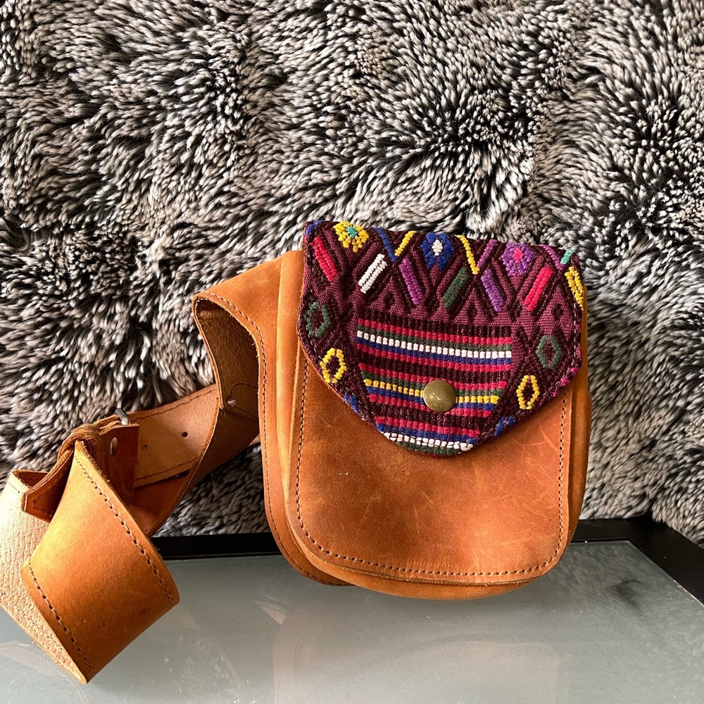 Nena & Co huipil hip satchel  that can be worn cross body